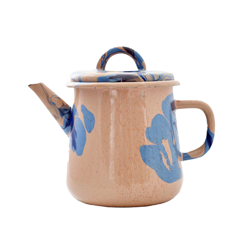 Peach Marble Tea Pot