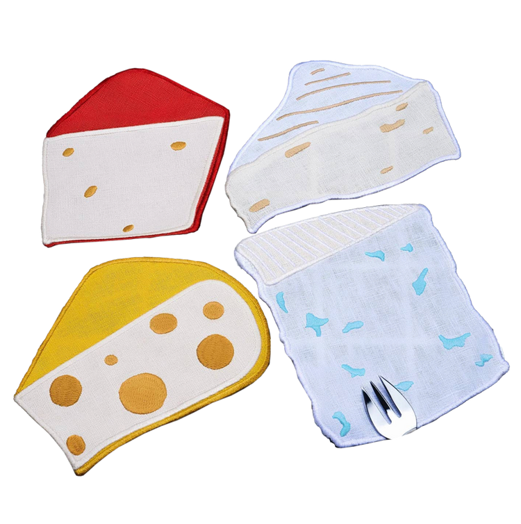 Cheese Cocktail Napkins - Set of 4